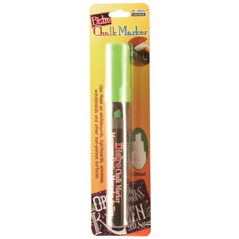 Uchida 483-C-F4 Chisel Tip Bistro Chalk Marker, Fluorescent Green - Image 1